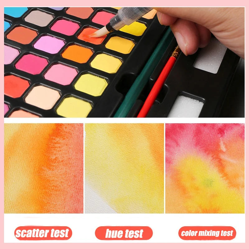 Watercolor Painting  48 Colors Solid Water Color Paint With Brush&Paper Drawing Set Art Supplies for Artists Beginner    Home Decor Supply | Online Retail | ShoreShopper.com