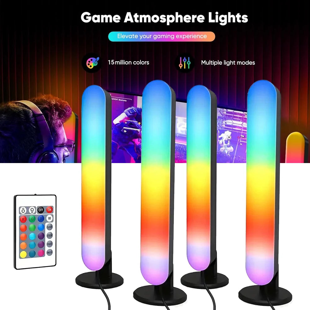 RGB Pickup Light Music Rhythm Lights Upgraded USB Rechargeable Model Christmas Decoration Desktop RGB Light Bar Music Rhythm - ShoreCo.Shop