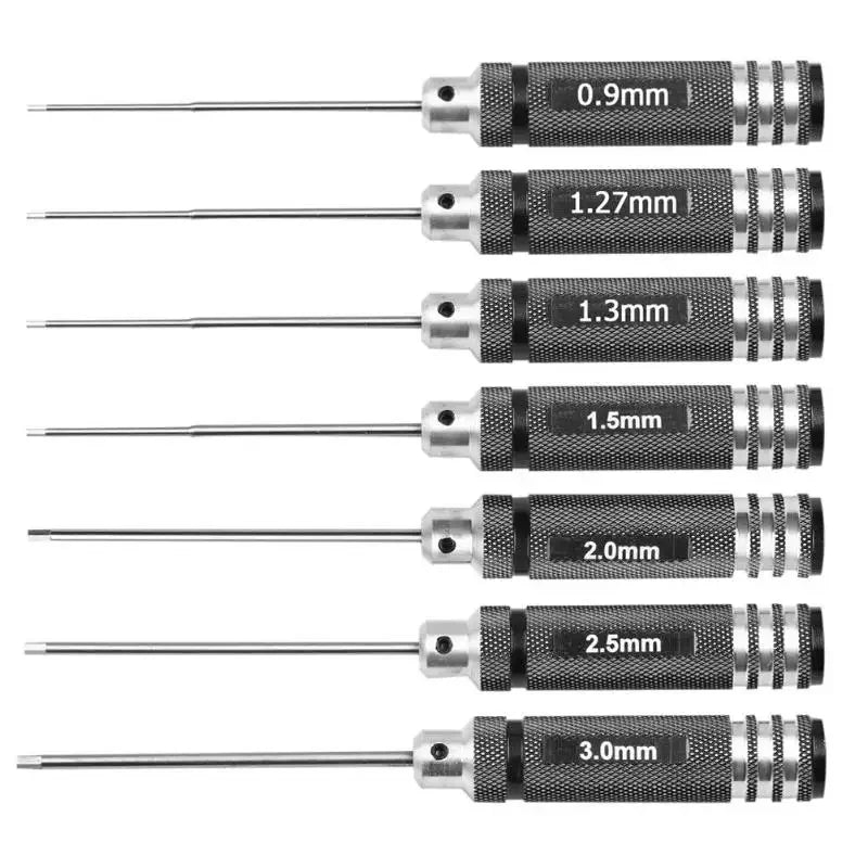 7-Piece Precision Hex Screwdriver Set - White Steel Tool Kit for RC Models & Drones    Home Decor Supply | Online Retail | ShoreShopper.com