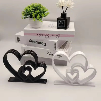 Heart-to-Heart Statue - Black & White Love Ornament, Desk & Bookshelf Decor, Valentine’s Gift, Home Decoration    Home Decor Supply | Online Retail | ShoreShopper.com