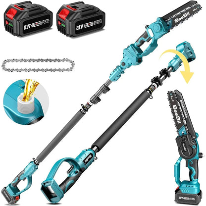 Seesii 2 in 1 Cordless 6" 8'' Pole Saw Mini Chainsaw Power Electric Polesaw Chain Saw with Extension Pole for Tree Trimming    Home Decor Supply | Online Retail | ShoreShopper.com