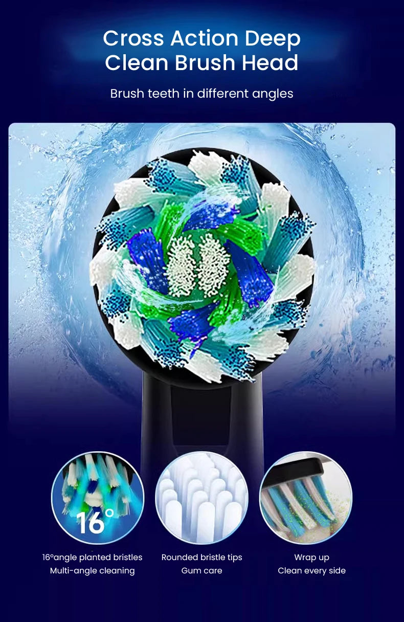 Oral B Pro 4 Ultra Electric Toothbrush 3D Rotation Rechargeable Teeth Brush Pressure Sensor 4 Brushing Modes 2 Min Timer - ShoreCo.Shop