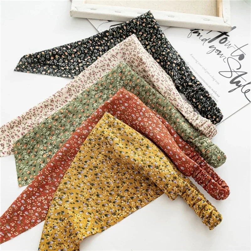 Floral Kerchief Headwear Wrist Head Wrap Scarf Triangular Headscarf Accessories Hair Band Fashion Women Hats Creative Gifts    Your Coastal Marketplace | Shoreshopper.com