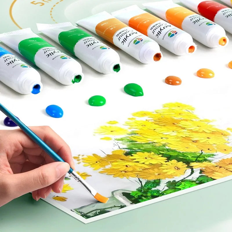 Acrylic Pigment 12/18/24/36 Colors 12ml Set Children's Painting And Oil Painting Beginners Non-Toxic Quick Drying Art Supplies    Home Decor Supply | Online Retail | ShoreShopper.com