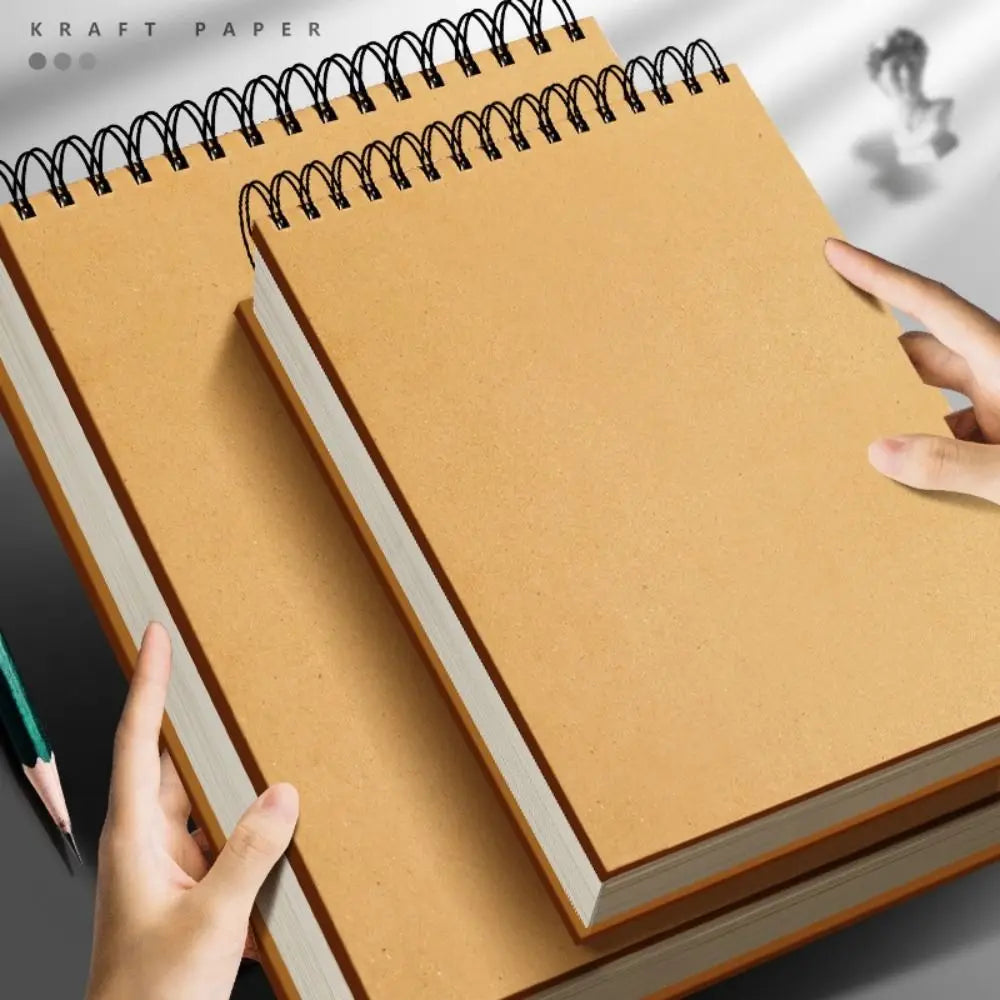 High Quality Kraft Paper Art Sketchbook A4/8K/16K/32K/A3 Flip-up Drawing Notepad 30Sheets/60Pages Spiral Notebook Art Supplies    Home Decor Supply | Online Retail | ShoreShopper.com
