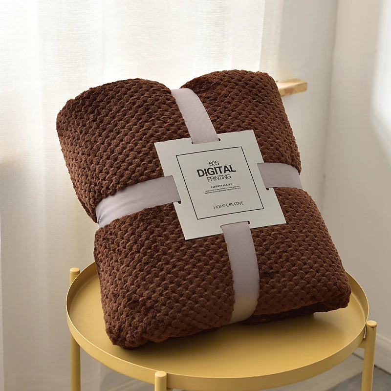 Fluffy Coral Velvet Blanket Flannel Plush Comfortable Thickened and Warm Soft Sofa Throw Blanket for Air-Conditioned Room Luxury    Your Coastal Marketplace | Shoreshopper.com