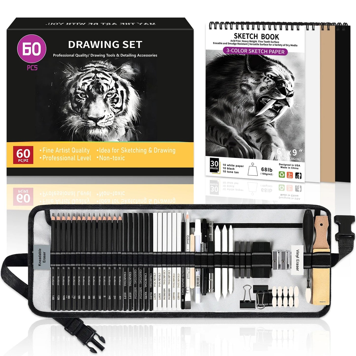 42/46/60/68/72/146pcs Drawing Supplies Sketching Set,Art Kit include Drawing & Colored Pencils.Pro Art Sketch Supplies    Home Decor Supply | Online Retail | ShoreShopper.com