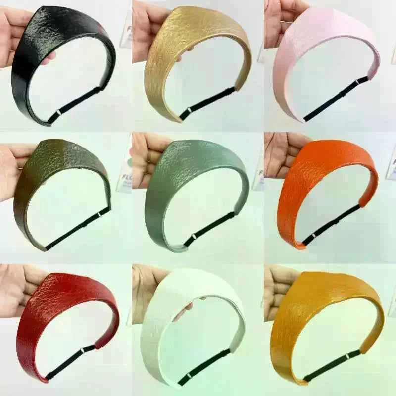 Fashion Adjustable Women Headband Leather Anti Slip Headband European And American Crown Hairband Ladies Headwear