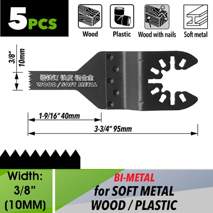 Oscillating Saw Blades Kit，Multitool Blades - Compatible with Milwaukee Dewalt  Worx Skil AEG Ryobi - ShoreCo.Shop