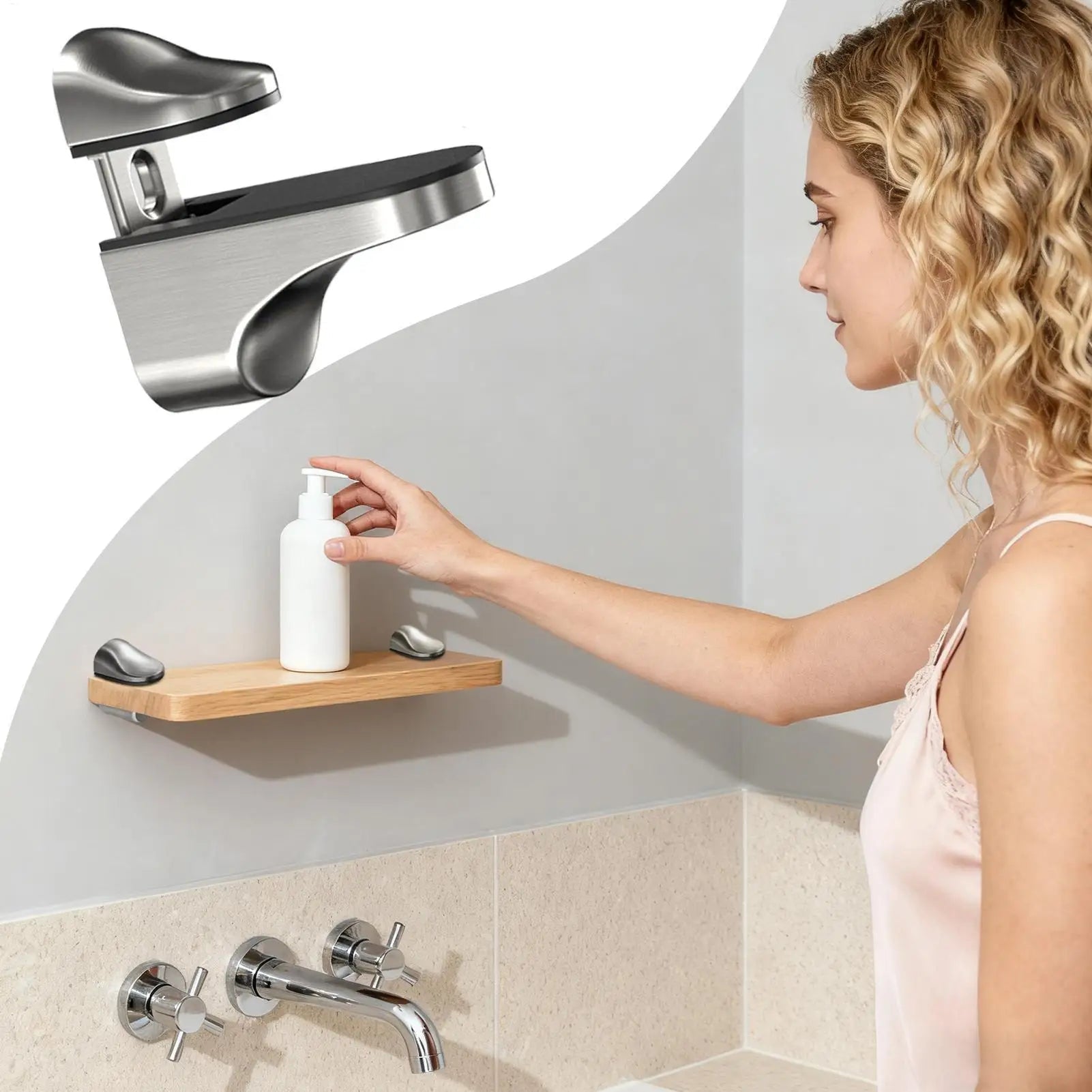 Shelf Brackets Adjustable Shower Glass Shelf Brackets Holder Parts Holder Support Clip Hardware for Wood Acrylic Cabinet Bar    Home Decor Supply | Online Retail | ShoreShopper.com