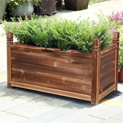 Wooden Raised Flower Bed Indoor Outdoor Vegetable Herb Planter Pot Garden Bed Flower Display    Home Decor Supply | Online Retail | ShoreShopper.com