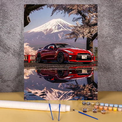 Acrylic Paint By Numbers Red Sports Car  Painting By Numbers On Canvas Coloring By Number For Adults Paint Digital Art    Home Decor Supply | Online Retail | ShoreShopper.com
