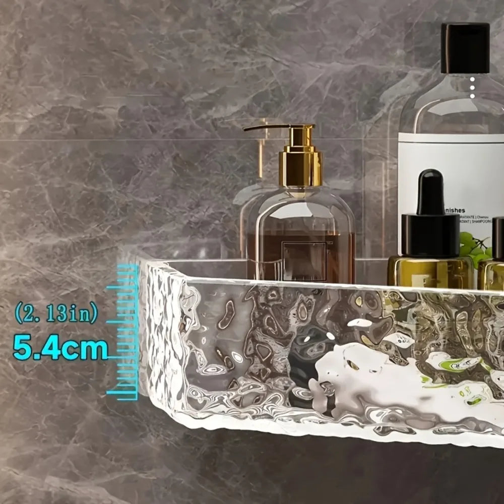 Wall Mount Corner Shelf Glacier Design Clear Bathroom Shelf for Shampoo Soap Storage Organizer Shower Caddy Bathroom Accessories    Home Decor Supply | Online Retail | ShoreShopper.com