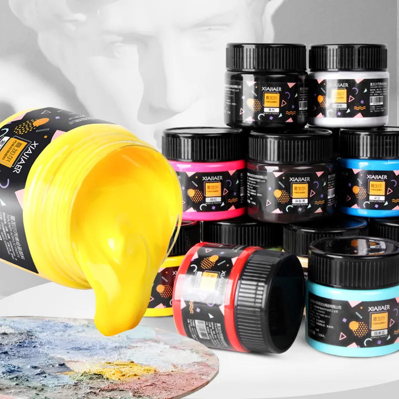 Acrylic paint 100ml hand-painted wall painting Graffiti Stone T-shirt tinned paint Studio multi-color acrylic paint    Home Decor Supply | Online Retail | ShoreShopper.com