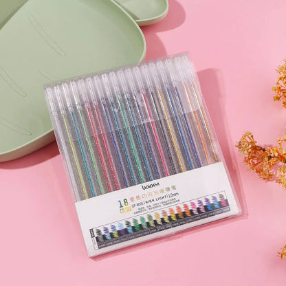 8/12/18 Color Glitter Gel Pen 1.0mm Metal Glitter Color Ballpoint Pen Paper Cardstock Diary Drawing Marking Coloring DIY Art    Home Decor Supply | Online Retail | ShoreShopper.com