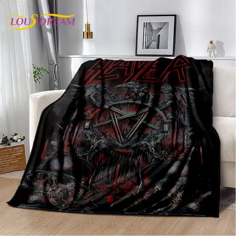Slayer Heavy Metal Band Soft Plush Blanket,Flannel Blanket Throw Blanket for Living Room Bedroom Bed Sofa Picnic Cover Warm Kids    Your Coastal Marketplace | Shoreshopper.com