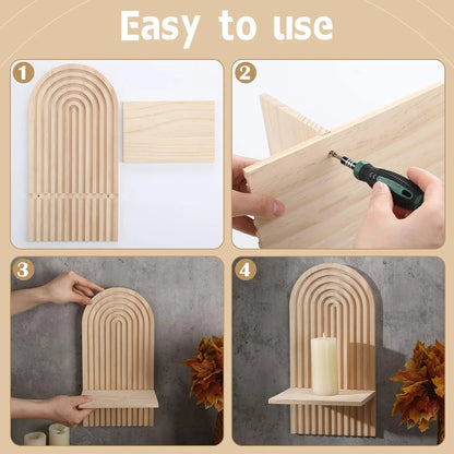 Boho Wooden Shelves for Wall Decorative Book Floating Wall Shelf for Living Room Bathroom Bedroom Classroom Office Nursery Home    Home Decor Supply | Online Retail | ShoreShopper.com