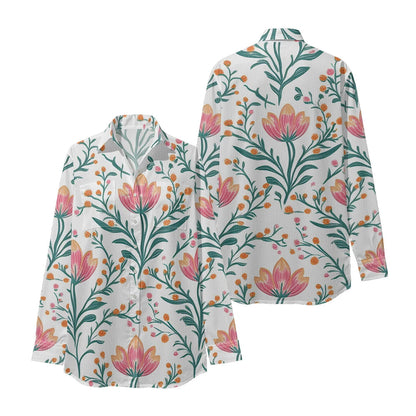 Women Luxury Floral Shirt Gradient Printed Blouse Elegant Button Up Long Sleeve Shirt for Office Casual Spring Summer Trend    Your Coastal Marketplace | Shoreshopper.com