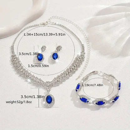 Elegant Bridal Jewelry Set Necklace Earrings with Sparkling Rhinestones Perfect for Weddings Parties    Home Decor Supply | Online Retail | ShoreShopper.com