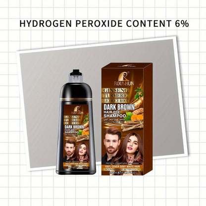 Brown Hair Color Shampoo for Gray Hair Instant Hair Dye Shampoo Hair Coloring in Minutes Natural and Long lasting color Hair Dye - ShoreCo.Shop