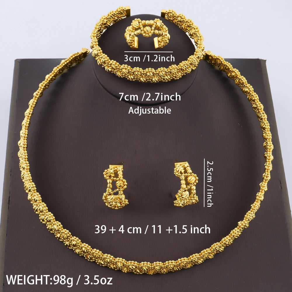 Necklace Bracelet Ring Earrings Jewelry Sets for Women, Elegant Charm Gift for Party Wedding, Sparkling Jewellery Woman Accessor    Home Decor Supply | Online Retail | ShoreShopper.com
