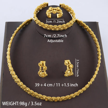 Necklace Bracelet Ring Earrings Jewelry Sets for Women, Elegant Charm Gift for Party Wedding, Sparkling Jewellery Woman Accessor    Home Decor Supply | Online Retail | ShoreShopper.com