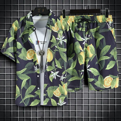 Beach Clothes For Men 2 Piece Set Quick Dry Hawaiian Shirt and Shorts Set Men Fashion Clothing Printing Casual Outfits Summer    Your Coastal Marketplace | Shoreshopper.com