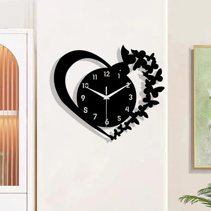 Heart shaped frameless design acrylic silent clock living room bedroom home decoration Mother's Day New Year Easter gift    Home Decor Supply | Online Retail | ShoreShopper.com