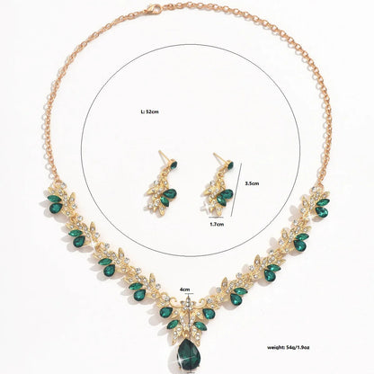 2025 Fashion Jewelry Set for Bridal Necklace Earrings Set Women Crystal Engagement Wedding Banquet Dress Accessories    Home Decor Supply | Online Retail | ShoreShopper.com