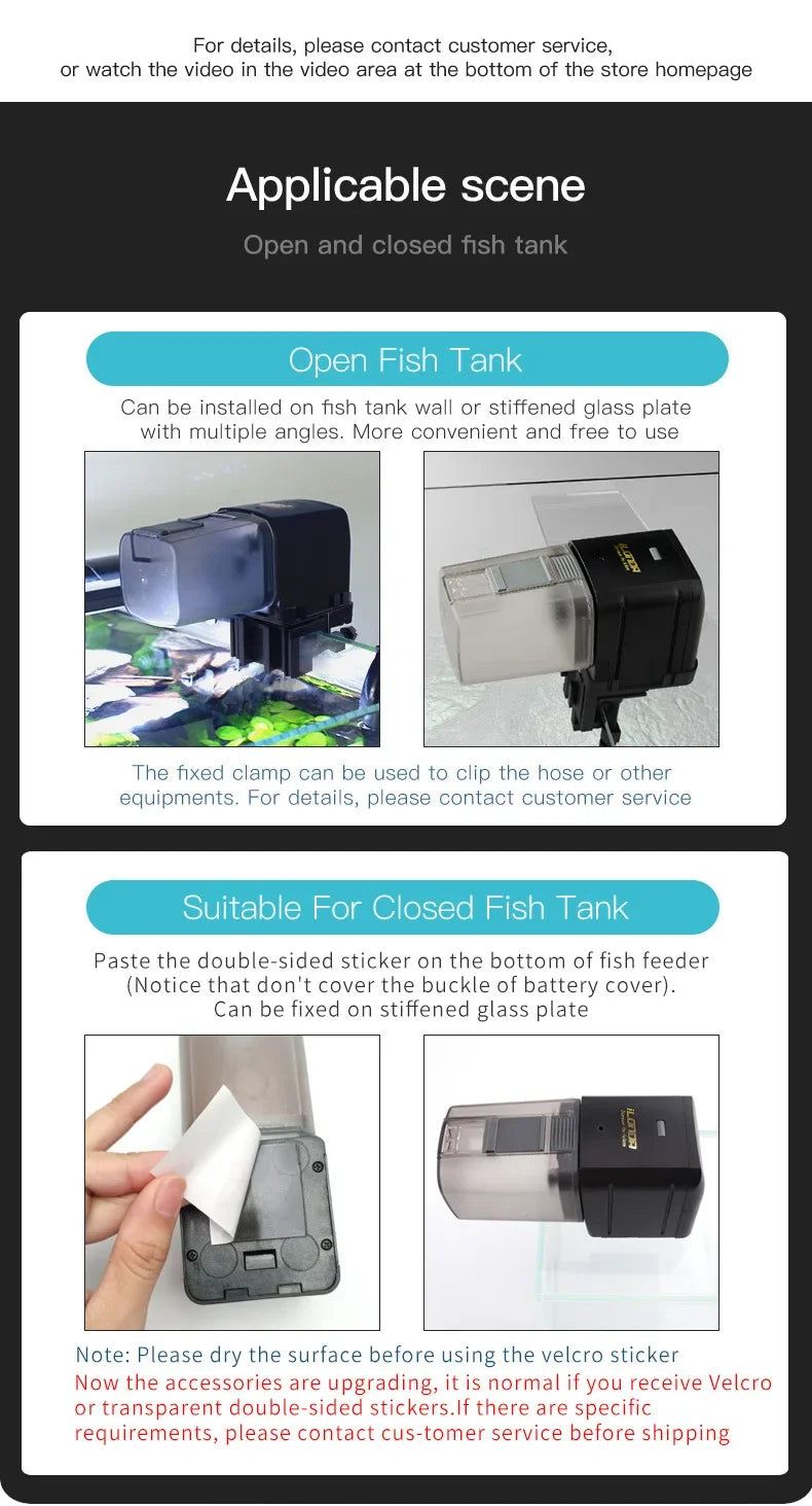 Automatic Aquarium Fish Tank Feeder Timing/Wifi Wireless Smart Phone App Intelligent Speaker Voice Remote Control Fish Feeding - ShoreCo.Shop