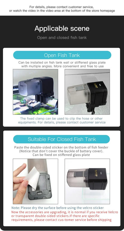 Automatic Aquarium Fish Tank Feeder Timing/Wifi Wireless Smart Phone App Intelligent Speaker Voice Remote Control Fish Feeding - ShoreCo.Shop