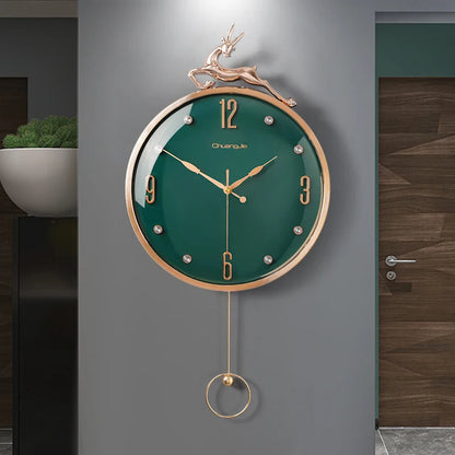 13 Inch Auspicious Deer Wall Clock Nordic Brief Design Living Room Decoration Kitchen Mute Clocks Art Wall Watch Home Decor NEW    Home Decor Supply | Online Retail | ShoreShopper.com
