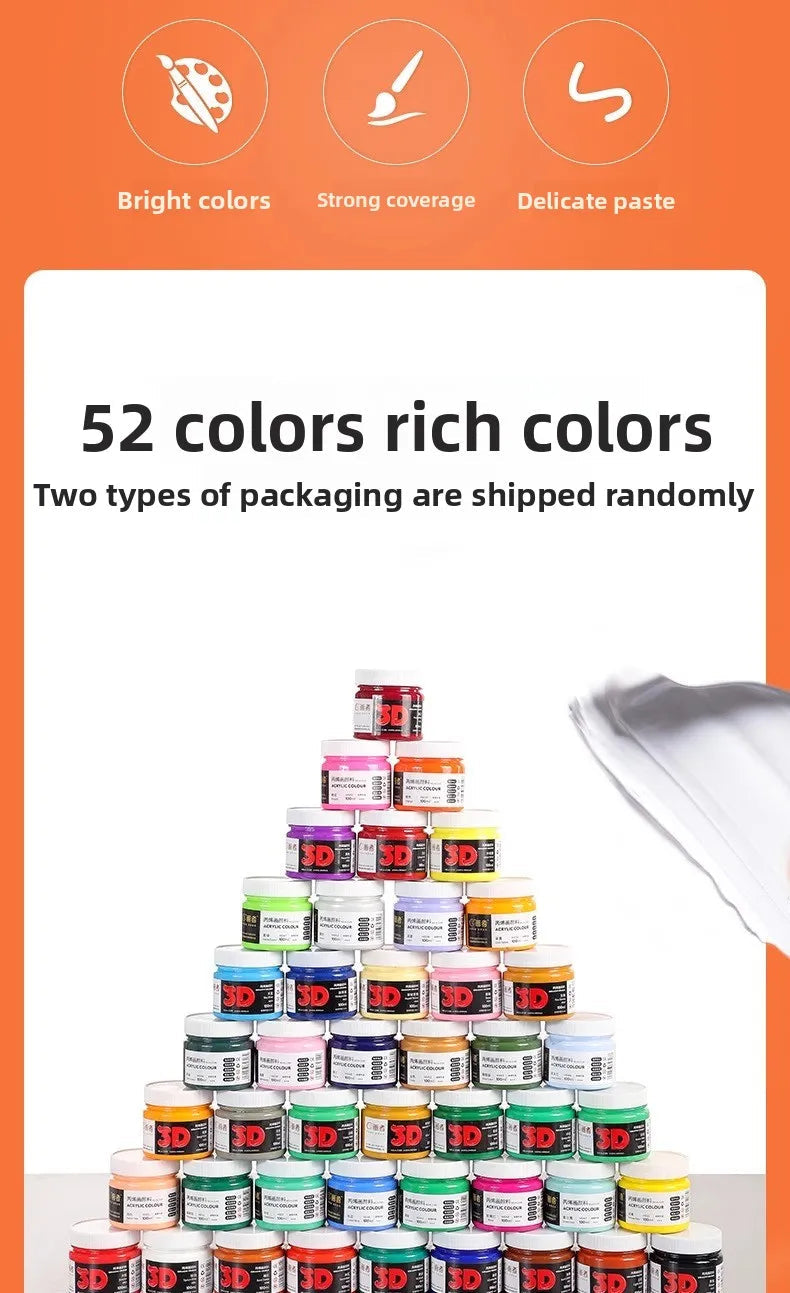 500/300/100/50ml 48 Colors Waterproof Acrylic Paint Professional Grade Pigments Art Painting Pigment Stationery School Supplies    Home Decor Supply | Online Retail | ShoreShopper.com