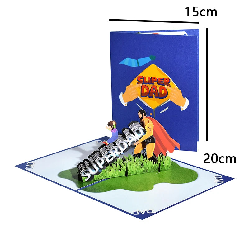 3D Pop-Up Father's Day Greeting Card Unique Handmade Gift for Dad Birthday Card with Notecard    Your Coastal Marketplace | Shoreshopper.com