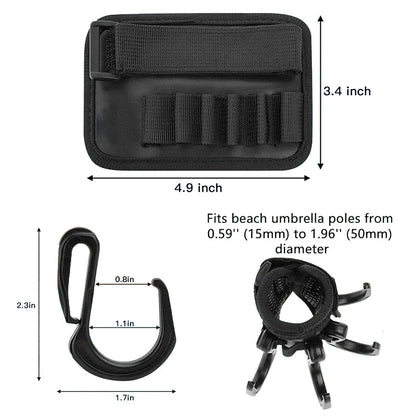 Durable Beach Umbrella Hanging Hook 6 Hooks Beach Accessories Towels Camera Bags Clothes Hanger Camping Holder Trip Clip    Your Coastal Marketplace | Shoreshopper.com