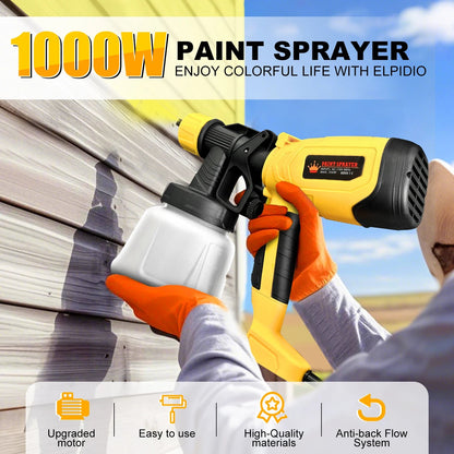 1000ML Electric Spray Gun Cordless Paint Sprayer Auto Furniture Steel Coating Airbrush Compatible For 21V Battery    Home Decor Supply | Online Retail | ShoreShopper.com