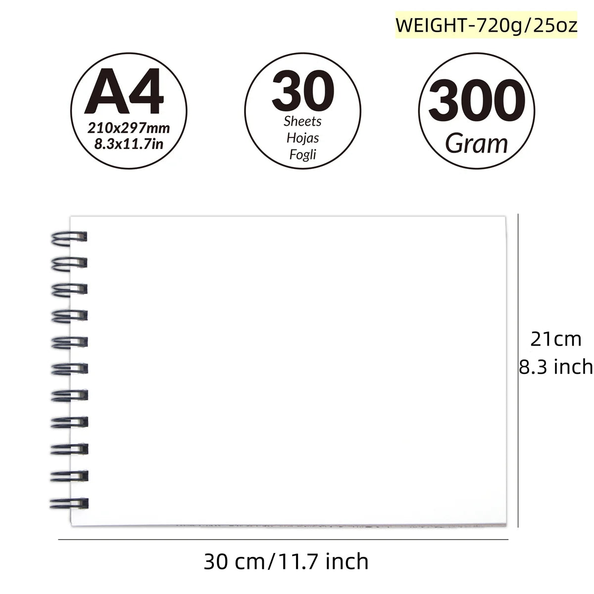 A4 30 Pages Paper Watercolor Book Hand-painted painting Book Fine Lines Water-Solube Color Art Supplies    Home Decor Supply | Online Retail | ShoreShopper.com