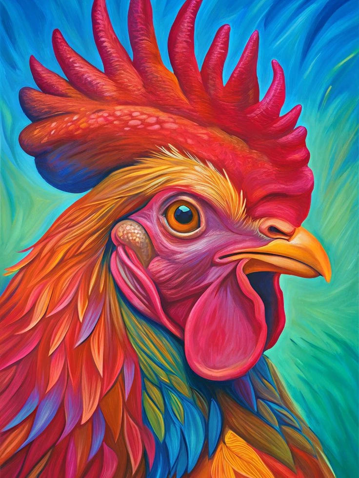Pictures By Numbers Chicken Animal Paint Kit For Adults Digital Painting Oil Painting For Living Room Home Interesting Gift    Home Decor Supply | Online Retail | ShoreShopper.com