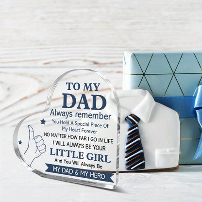 2D Flat Dad Gifts from Daughter, Thank You Gifts for Dads Fathers Day Birthday Christmas, Unique Father Gift Ideas