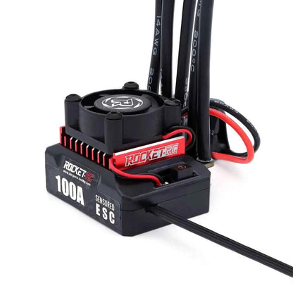 ROCKET-RC 100A ESC Sensored Brushless Electric Speed Controller 2-3S for 1/10 RC Drift Car 380/390/540 Sensored Brushless Motor