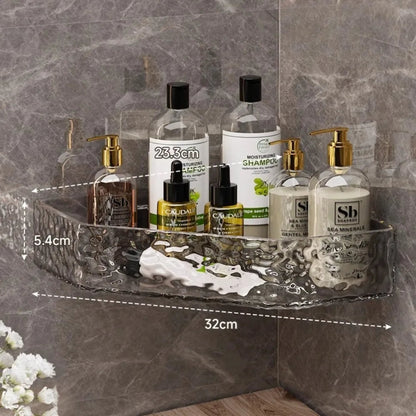 Wall Mount Corner Shelf Glacier Design Clear Bathroom Shelf for Shampoo Soap Storage Organizer Shower Caddy Bathroom Accessories    Home Decor Supply | Online Retail | ShoreShopper.com