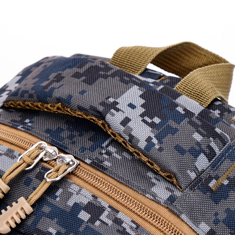 Camouflage large-capacity backpack - adjustable shoulder strap, outdoor theme style, zipper closure, ideal for hiking - ShoreCo.Shop