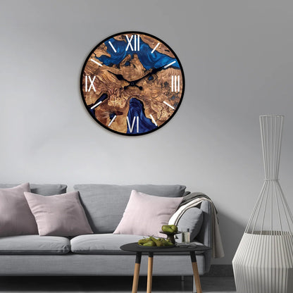 Abstract Roman Numeral Wooden Wall Clock for Living Room, Bedroom, Kitchen, Home Decoration, Silent Quartz Clock, Holiday Gift, 10 Inches, 12 Inches 14inch 16inch (No Battery)    Home Decor Supply | Online Retail | ShoreShopper.com