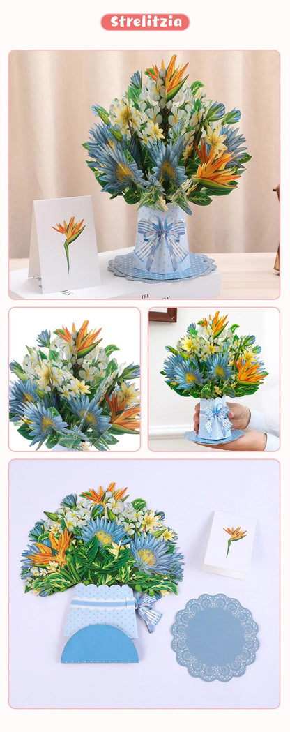 3D Creative Bouquet Gift Card for Mother Father Wife Friends Blessing Card Gift for Mothers Fathers Day Thank You Greeting Cards    Your Coastal Marketplace | Shoreshopper.com