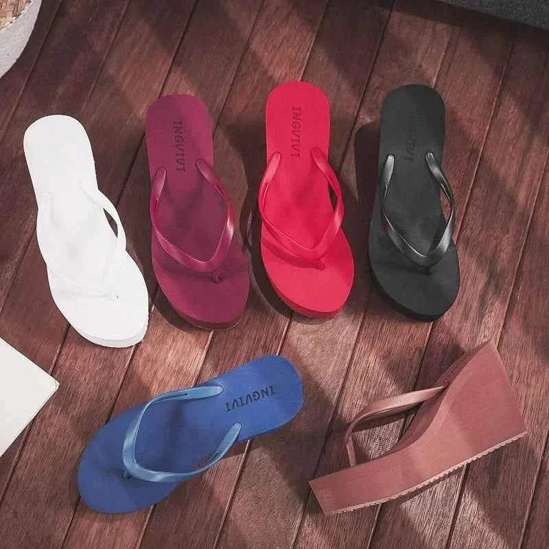 Womens Shoes Comfort Summer Women Wedge Platform Slippers Outdoor Sports Beach Flip Flops Opened Toe Casual Shoes 2023