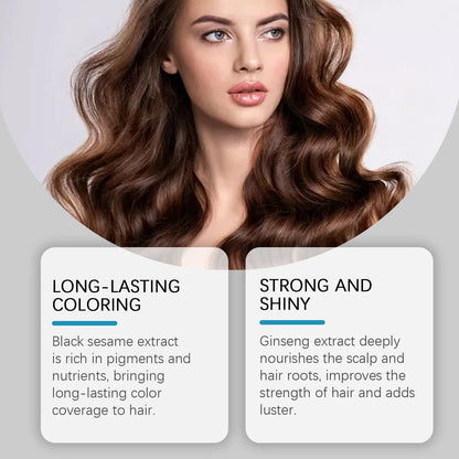 Hair Dye Shampoo Diy Natural Black Color Repair Gray White Hair Non Irritating Hair Coloring Shampoo - ShoreCo.Shop