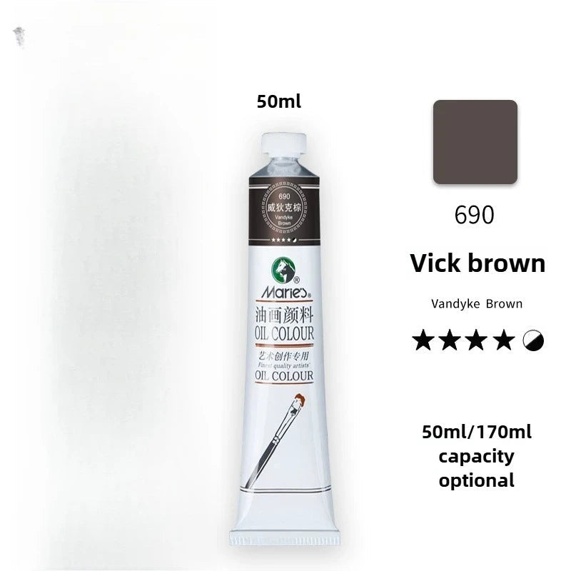 Maries Oil Paint 50ML Oil Painting Art Creation Pigment Large Oil Paint Paint Single Commonly Used 24 Colors    Home Decor Supply | Online Retail | ShoreShopper.com