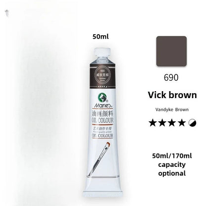 Maries Oil Paint 50ML Oil Painting Art Creation Pigment Large Oil Paint Paint Single Commonly Used 24 Colors    Home Decor Supply | Online Retail | ShoreShopper.com