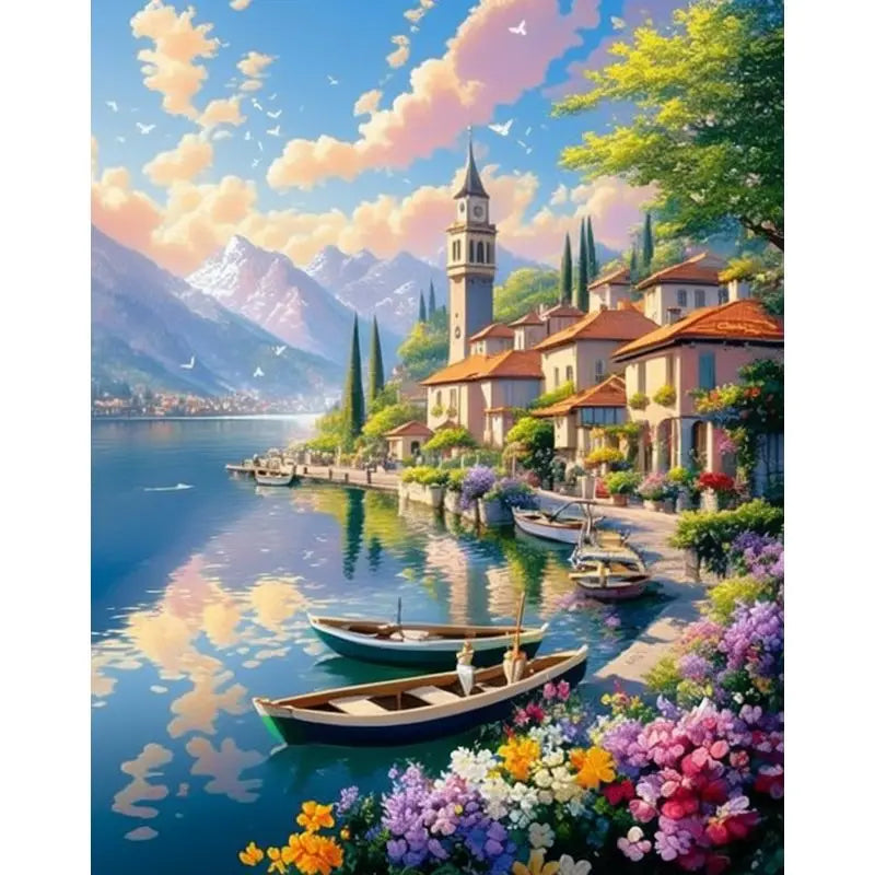 CHENISTORY Paint By Number House Landscape Kits Drawing On Canvas DIY Pictures By Number HandPainted Gift Home Decoration    Home Decor Supply | Online Retail | ShoreShopper.com
