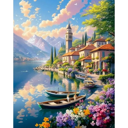 CHENISTORY Paint By Number House Landscape Kits Drawing On Canvas DIY Pictures By Number HandPainted Gift Home Decoration    Home Decor Supply | Online Retail | ShoreShopper.com